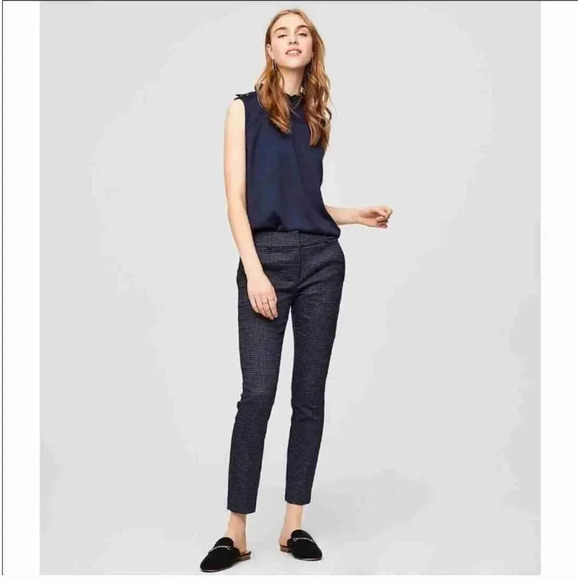 LOFT Pants - Ann Taylor LOFT Blue Marissa Skinny Trousers Size 8